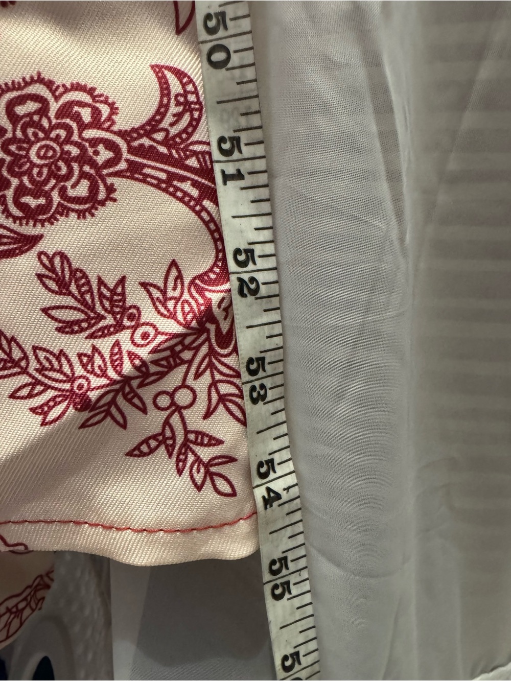 Red & Cream Floral Satin-Trim Women's costume dress - Picture 7 of 7